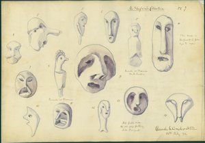 Idolen uit de Collectie van de heer Shapira, plaat 7, 1872 door Claude Conder